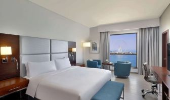 Day use room with king bed at Hilton Dubai The Walk.