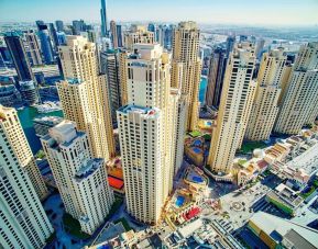 City views at Hilton Dubai The Walk.