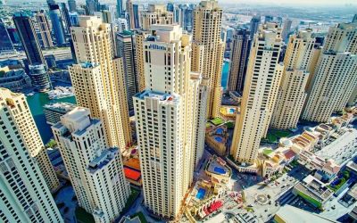 City views at Hilton Dubai The Walk.