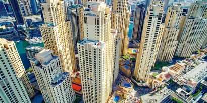 City views at Hilton Dubai The Walk.