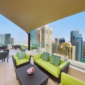 Rooftpo terrace at Hilton Dubai The Walk.