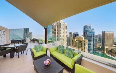 Rooftpo terrace at Hilton Dubai The Walk.