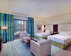 Day use room with queen beds at Hilton Dubai The Walk.