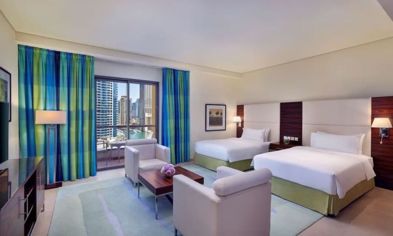 Day use room with queen beds at Hilton Dubai The Walk.