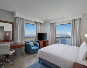Day use room with king bed at Hilton Dubai The Walk.