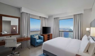 Day use room with king bed at Hilton Dubai The Walk.