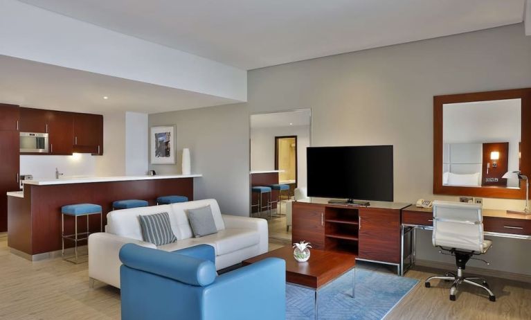 Day use room with king bed at Hilton Dubai The Walk.