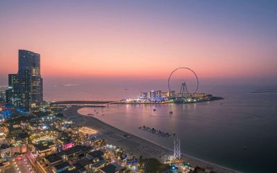 City views at Hilton Dubai The Walk.