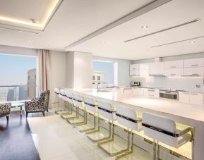 Bar seating at Hilton Dubai The Walk.