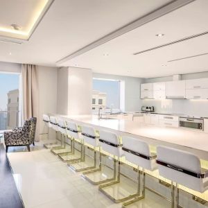 Bar seating at Hilton Dubai The Walk.
