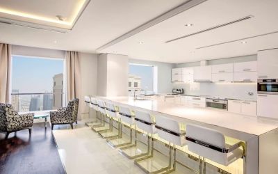 Bar seating at Hilton Dubai The Walk.