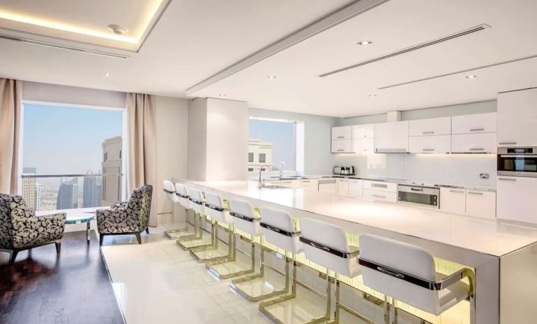 Bar seating at Hilton Dubai The Walk.