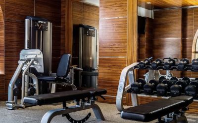 Fitness center at Hilton Dubai The Walk.