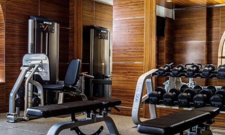 Fitness center at Hilton Dubai The Walk.