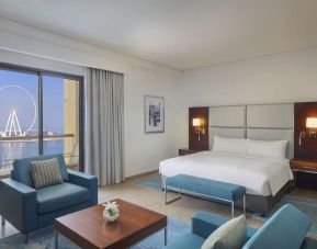 Day use room with king bed at Hilton Dubai The Walk.