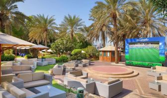 Outdoor seating at Hilton Dubai The Walk.