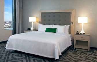 King room at Homewood Suites By Hilton Los Angeles International Airport.