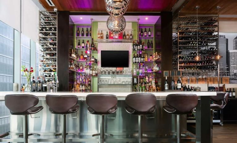 Hotel bar at Hilton Garden Inn New York/Times Square Central.