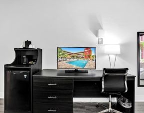 Work desk at The Harrison Hotel Downtown Hollywood.