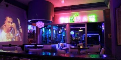 Hotel bar at The Harrison Hotel Downtown Hollywood.
