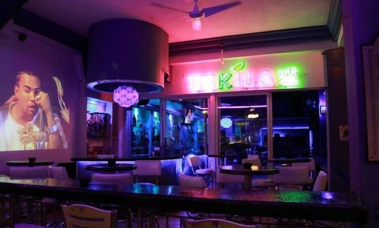 Hotel bar at The Harrison Hotel Downtown Hollywood.
