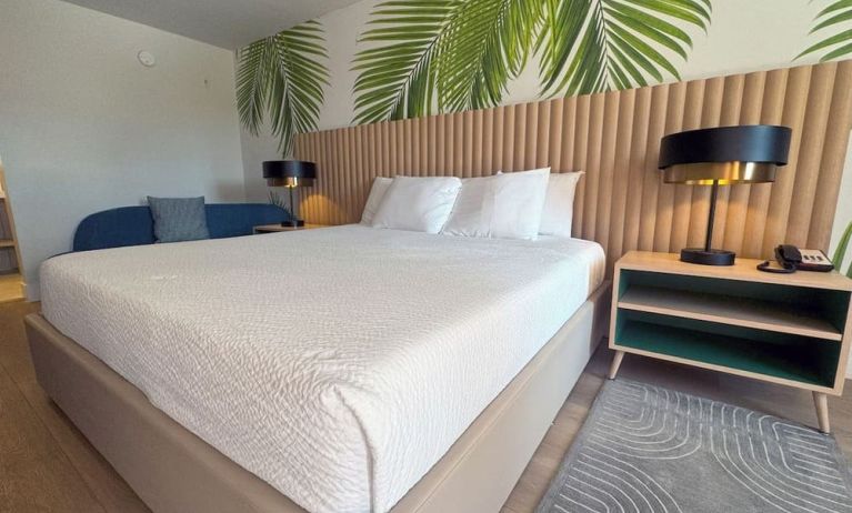 King room at The Harrison Hotel Downtown Hollywood.