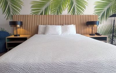 King room at The Harrison Hotel Downtown Hollywood.