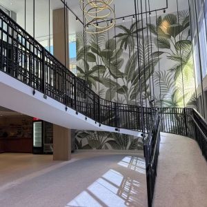 Stairway at The Harrison Hotel Downtown Hollywood.