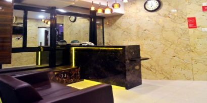 Hotel lobby seating at THE BEST HOTEL MUMBAI.