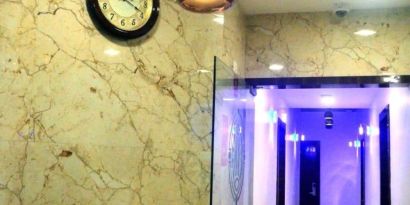 Hotel reception at THE BEST HOTEL MUMBAI.