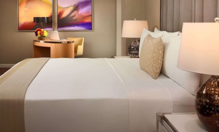 King bed at Royal Sonesta Houston Galleria.