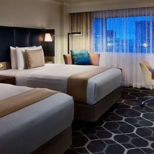 Day use twin room with work desk at Royal Sonesta Houston Galleria.
