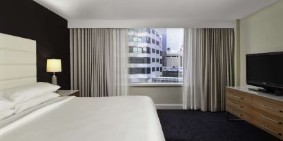Day use king room at Hotel Tampa Riverwalk.