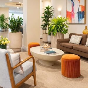 Lobby lounge at Hotel Tampa Riverwalk.