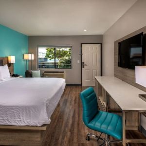 Day use room with work desk at Travelodge LAX By Wyndham.