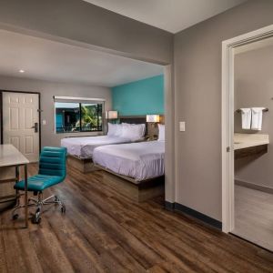 Day use twin room with private bathroom at Travelodge LAX By Wyndham.