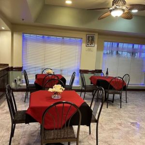 Dining area at Casa Rosa Inn.