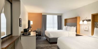 Queen beds at DoubleTree By Hilton Fort Worth South.