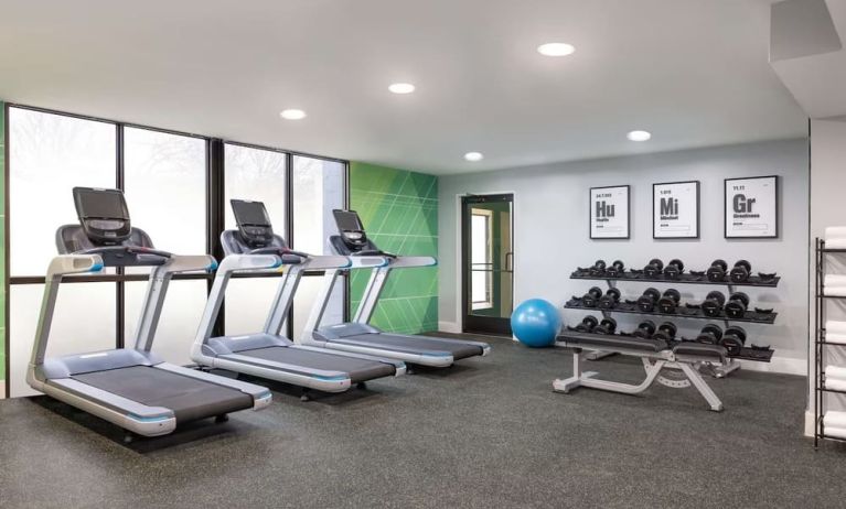 Fitness center at DoubleTree By Hilton Fort Worth South.