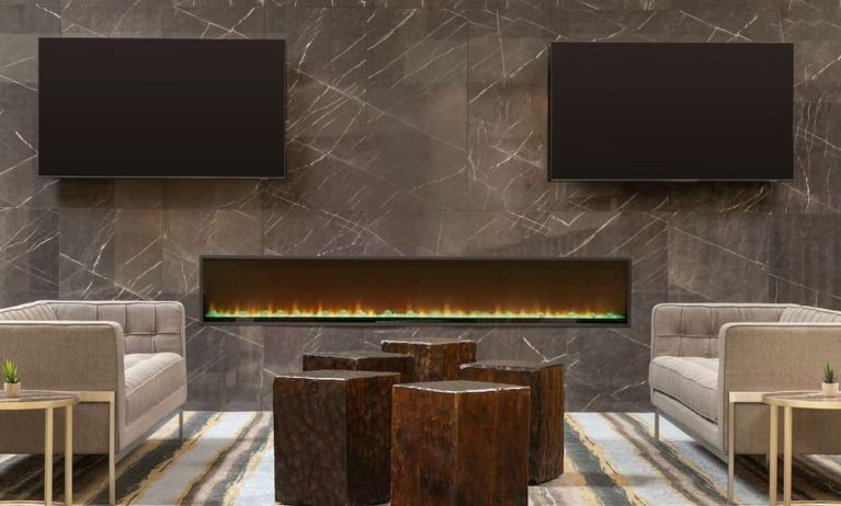 Lobby and lounge at DoubleTree By Hilton Fort Worth South.