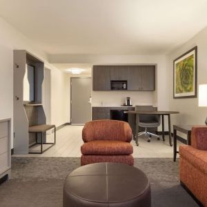 Lounge and TV at DoubleTree By Hilton Fort Worth South.