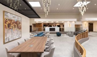 Workspace and business center Lounge and TV at DoubleTree By Hilton Fort Worth South.