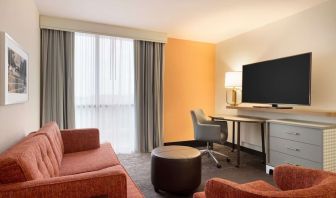 Lounge and TV at DoubleTree By Hilton Fort Worth South.
