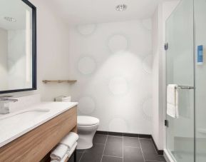 Guest bathroom at Tru By Hilton Ft. Lauderdale Airport.