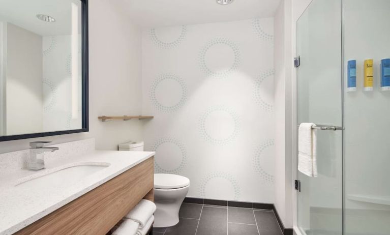 Guest bathroom at Tru By Hilton Ft. Lauderdale Airport.