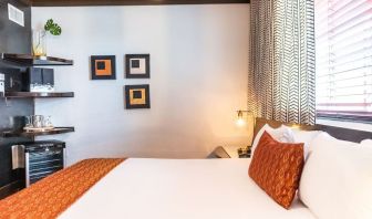 King bed at Hotel Chelsea, A South Beach Group Hotel.