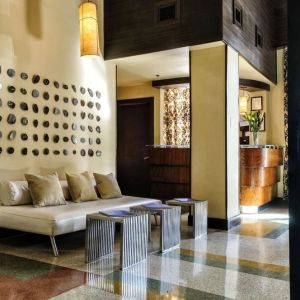 Lobby lounge at Hotel Chelsea, A South Beach Group Hotel.
