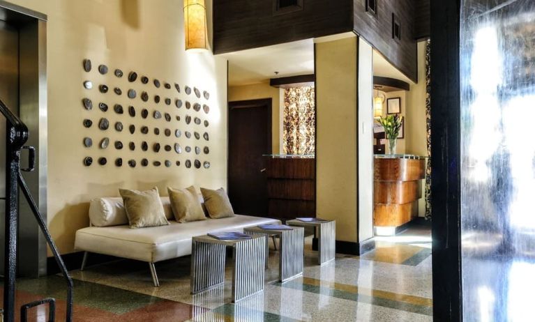 Lobby lounge at Hotel Chelsea, A South Beach Group Hotel.