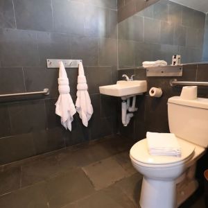 Private guest bathroom at Hotel Chelsea, A South Beach Group Hotel.