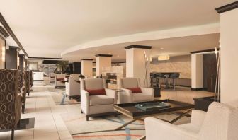 Lobby lounge area at Hilton Orrington/Evanston.